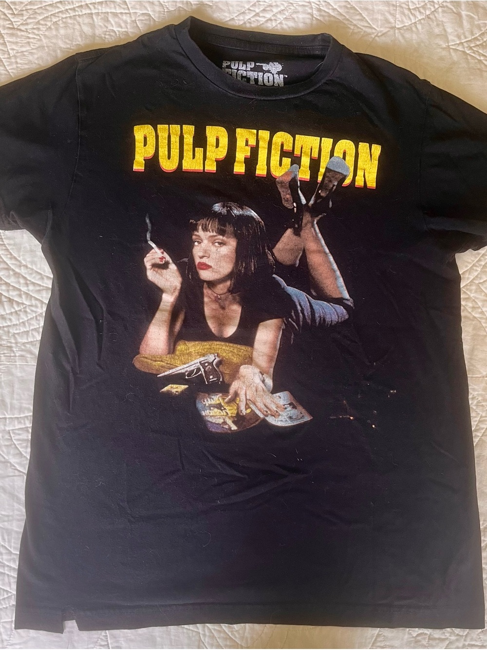 Pulp Fiction 100% Cotton Short Sleeve Tee. Black. Size Small